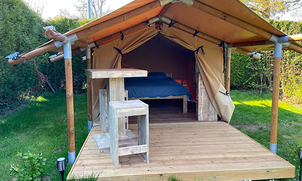 Location de tente lodge au camping à Autingues près de Calais